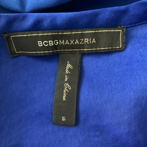BCBGMaxAzria/Blue Sapphire Oversized Tie Waist Top - Picture 7 of 8